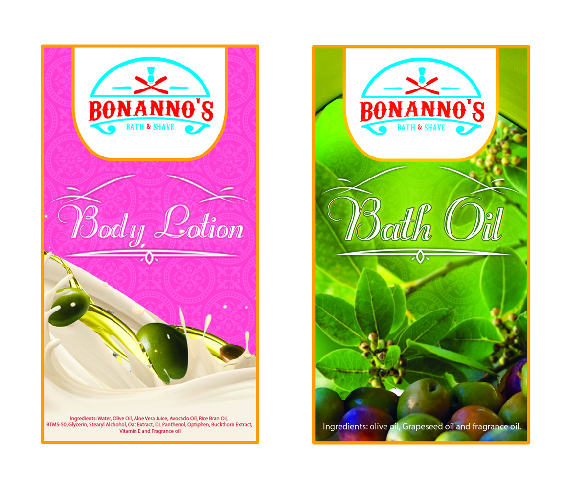 Label Design by K'2 for Bonanno''s Bath & Shave | Design #6073012