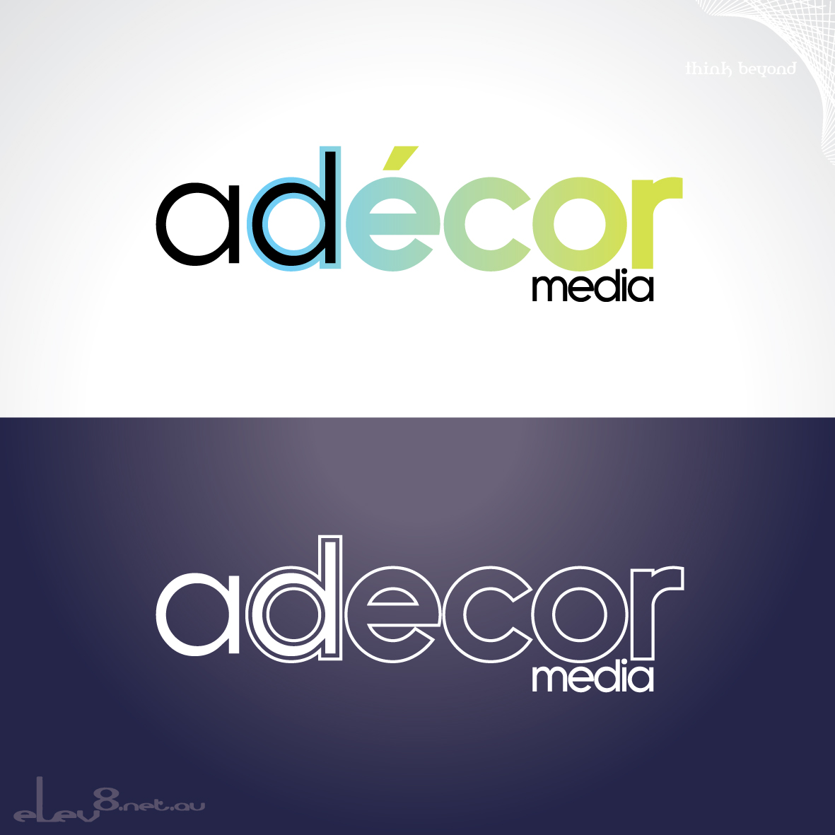 Diseño de Logo por elev8.net.au para Adécor Media | Diseño #9376