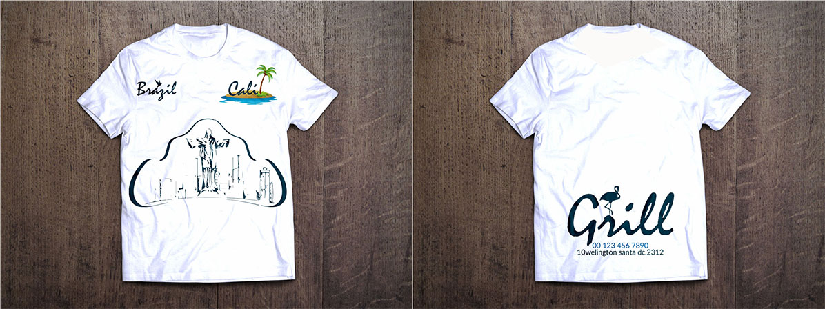 T-shirt Design by AFHUN for Brazilian Cali Grill LLC | Design #6119369