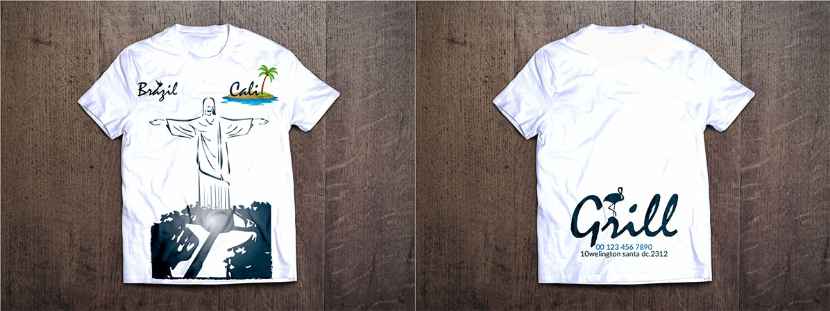 T-shirt Design by AFHUN for Brazilian Cali Grill LLC | Design #6119370
