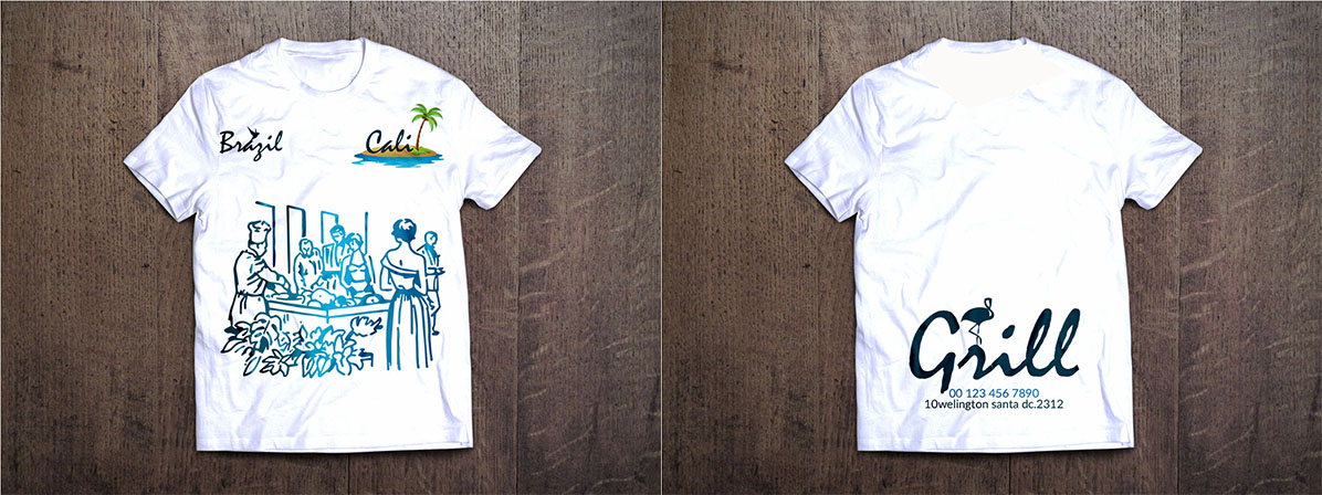 T-shirt Design by AFHUN for Brazilian Cali Grill LLC | Design #6119375