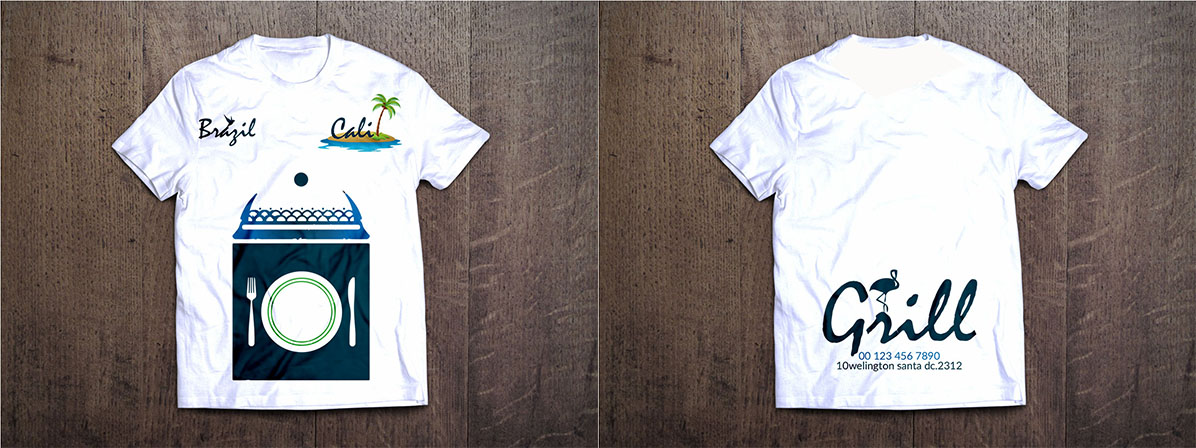 T-shirt Design by AFHUN for Brazilian Cali Grill LLC | Design #6119377