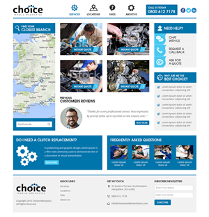 Web Design by RupalTechno for Choice Mobile Mechanics Ltd | Design #6144148