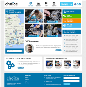 Web Design by RupalTechno for Choice Mobile Mechanics Ltd | Design: #6144797