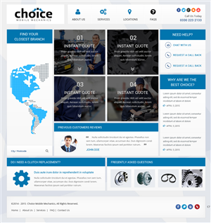 Web Design by pb for Choice Mobile Mechanics Ltd | Design: #6120324