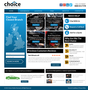 Web Design by OM for Choice Mobile Mechanics Ltd | Design: #6147678