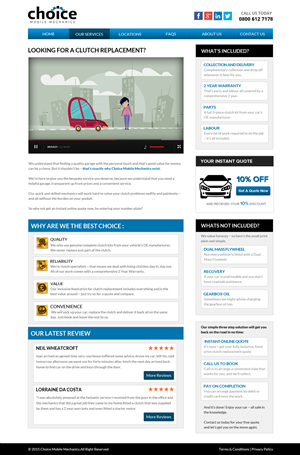 Web Design by OM for Choice Mobile Mechanics Ltd | Design: #6183695