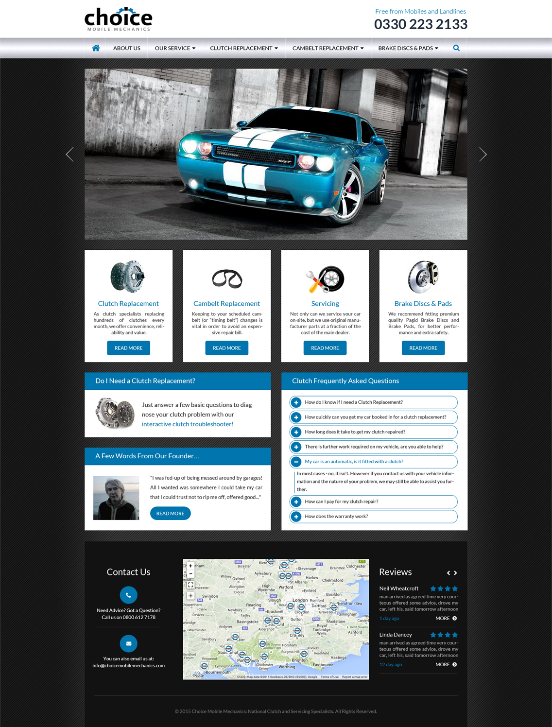 Web-Design von Advent Innovative für Choice Mobile Mechanics Ltd | Design #6162835