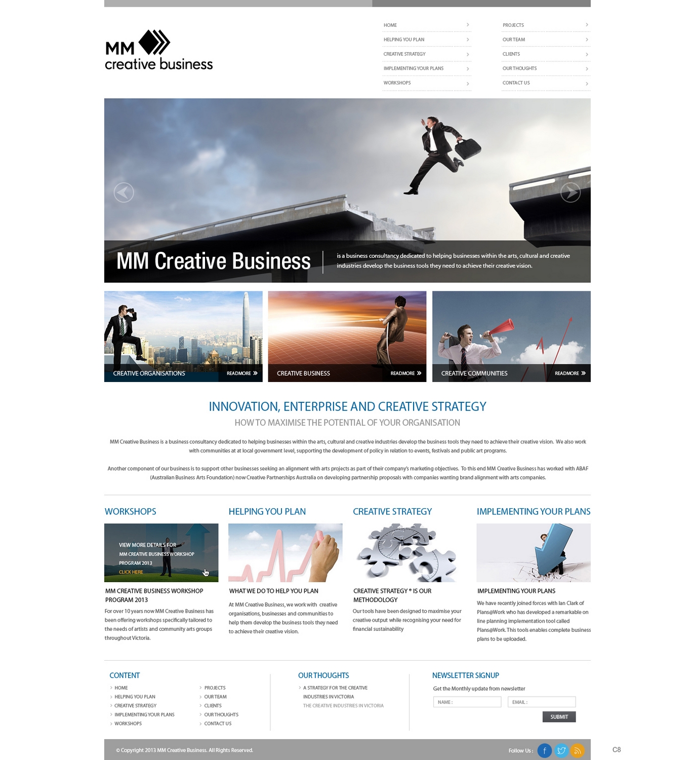 Diseño Wordpress por pb para MM Creative Business | Diseño #1637084