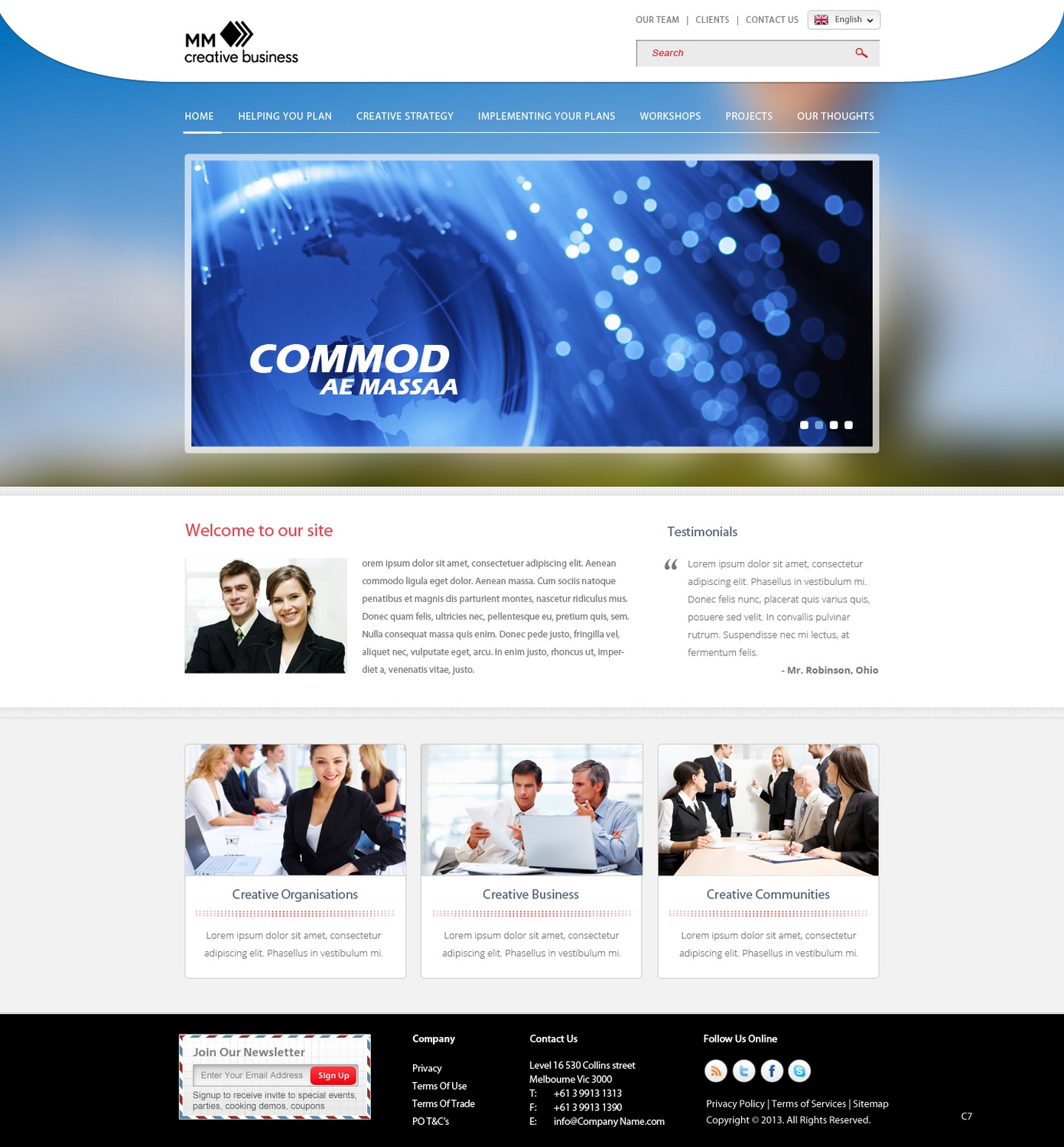 Wordpress Design by pb for MM Creative Business | Design #1637089
