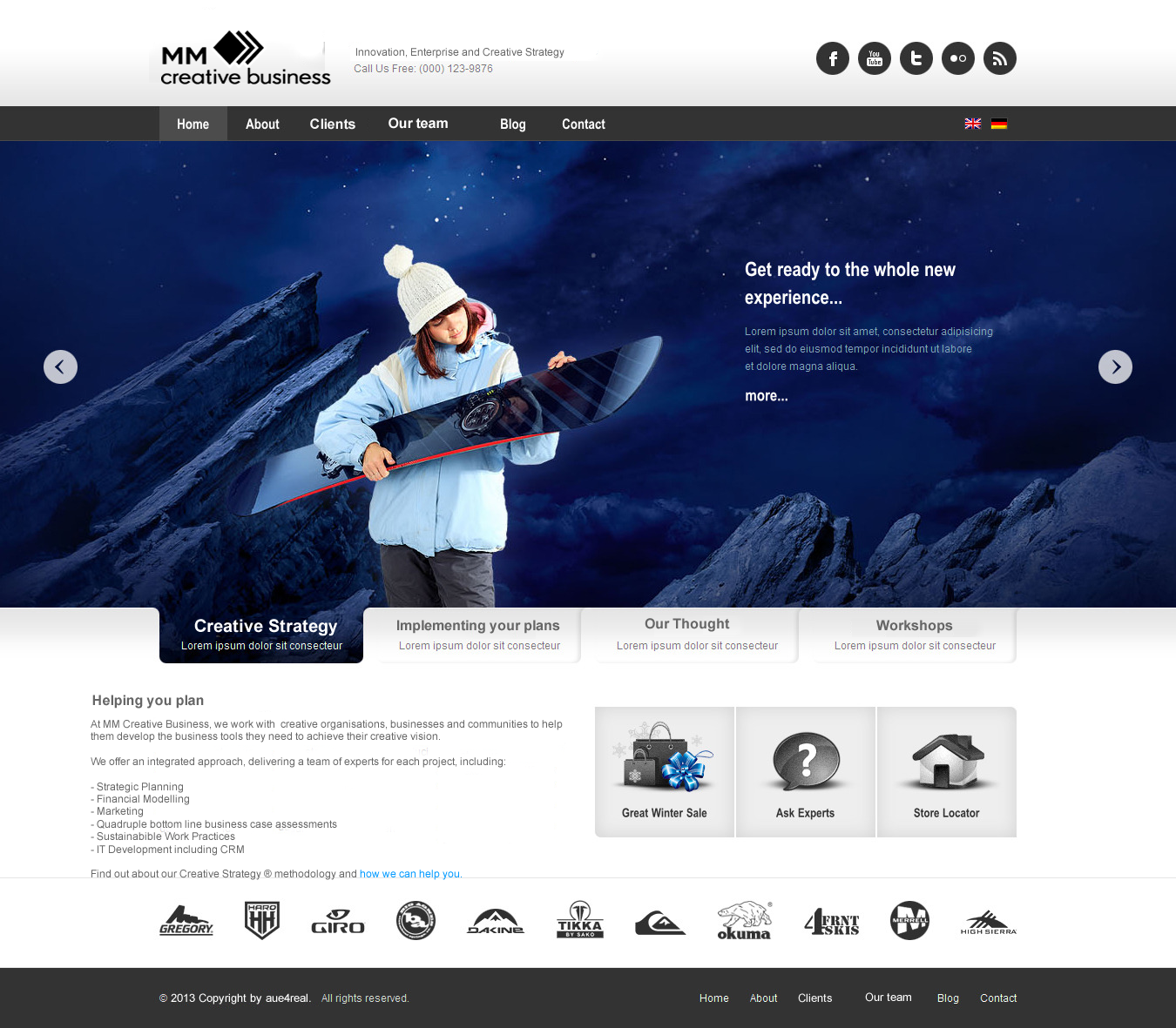 Diseño Wordpress por aue4real para MM Creative Business | Diseño #1630868
