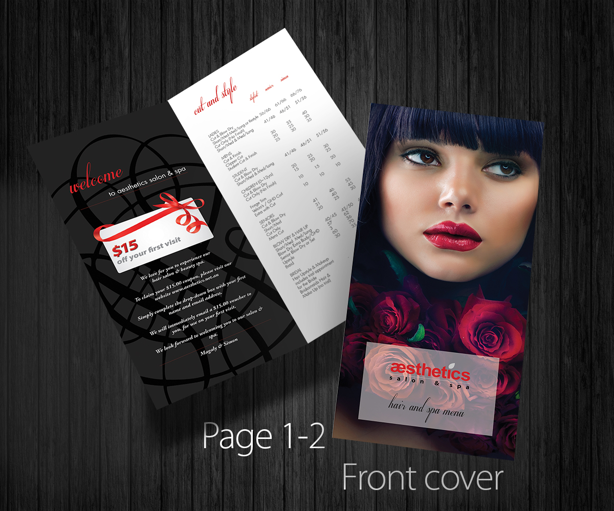 Brochure Design by Boss Designs for aesthetics salon  spa | Design #1695959