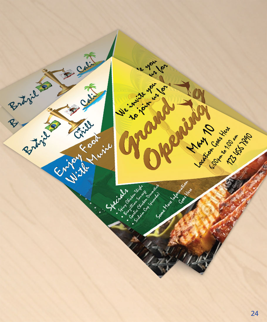 Flyer Design by uniquedesign10 for Brazilian Cali Grill LLC | Design #6075218