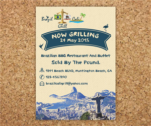 Flyer Design by Cut and Glue for Brazilian Cali Grill LLC | Design: #6151218