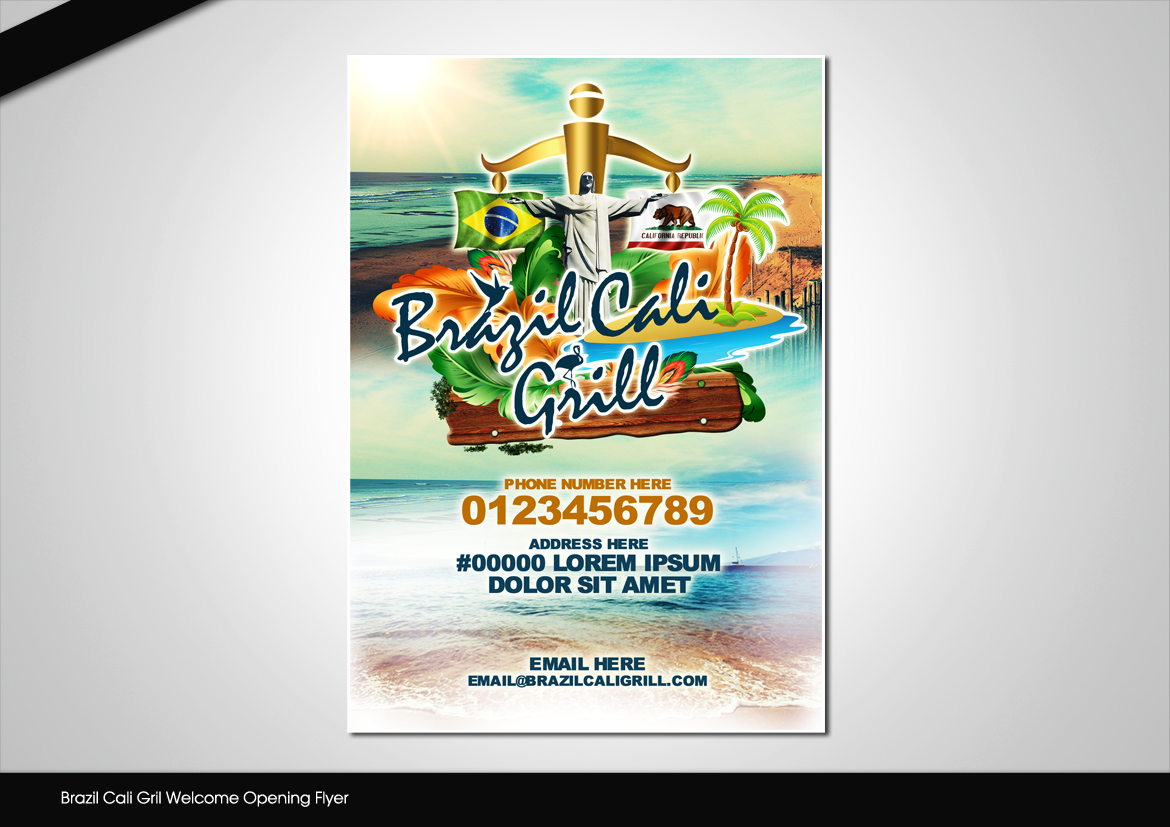 Flyer Design by disign for Brazilian Cali Grill LLC | Design #6108499