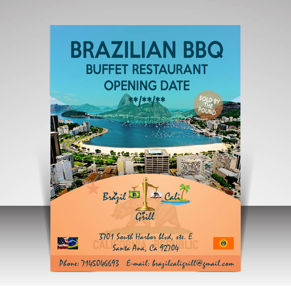 Flyer Design by Antonio's for Brazilian Cali Grill LLC | Design #6160172