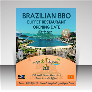 Flyer Design by Antonio's for Brazilian Cali Grill LLC | Design: #6160172