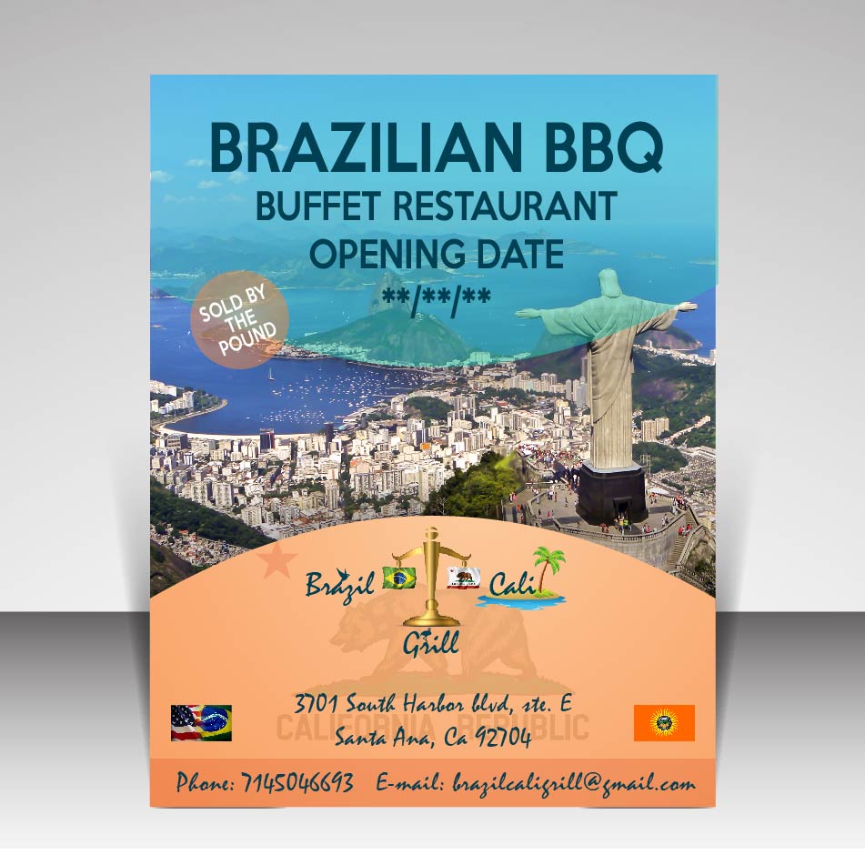 Flyer Design by Antonio's for Brazilian Cali Grill LLC | Design #6160188