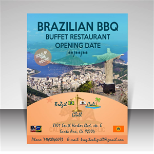 Flyer Design by Antonio's for Brazilian Cali Grill LLC | Design: #6160188