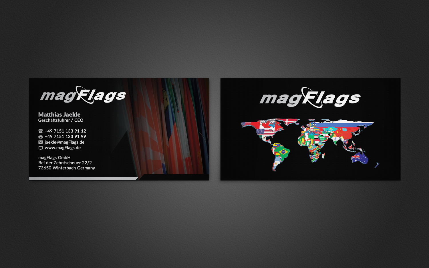 Business Card Design by 99dcfldc for magFlags GmbH | Design #6273599