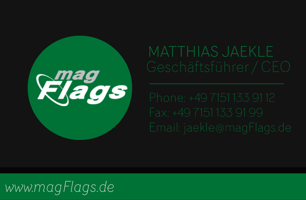 Business Card Design by Joshua Ede for magFlags GmbH | Design #6266410