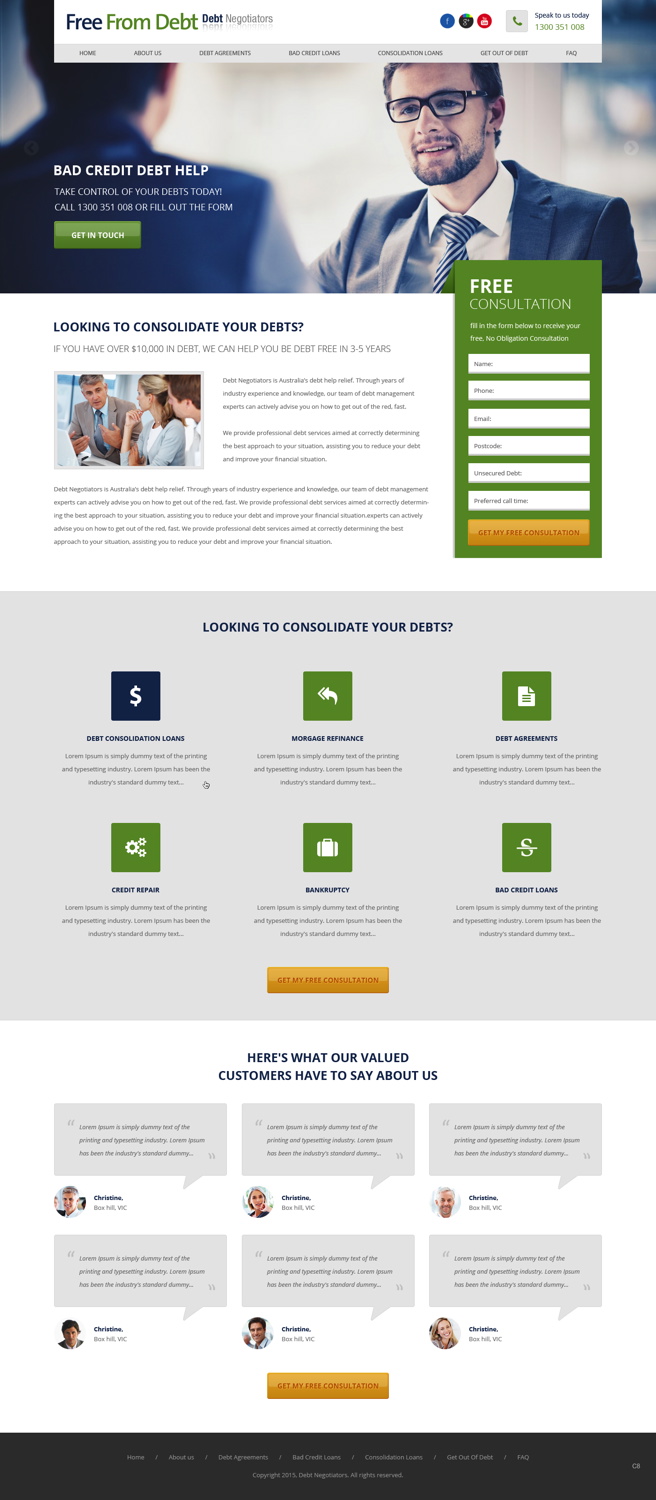Landing Page Design by pb for Biz Wisdom | Design #6106654