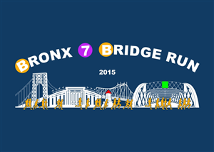 Bronx 7 Bridge Run t-shirt design - a fun run, NOT a race through the streets of NYC & the Bronx