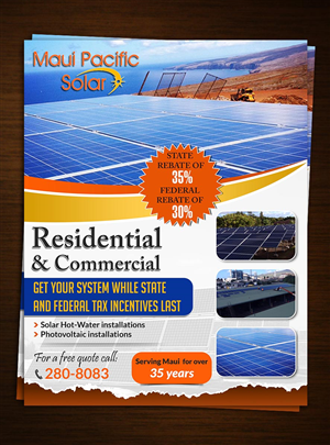local solar energy company flyer