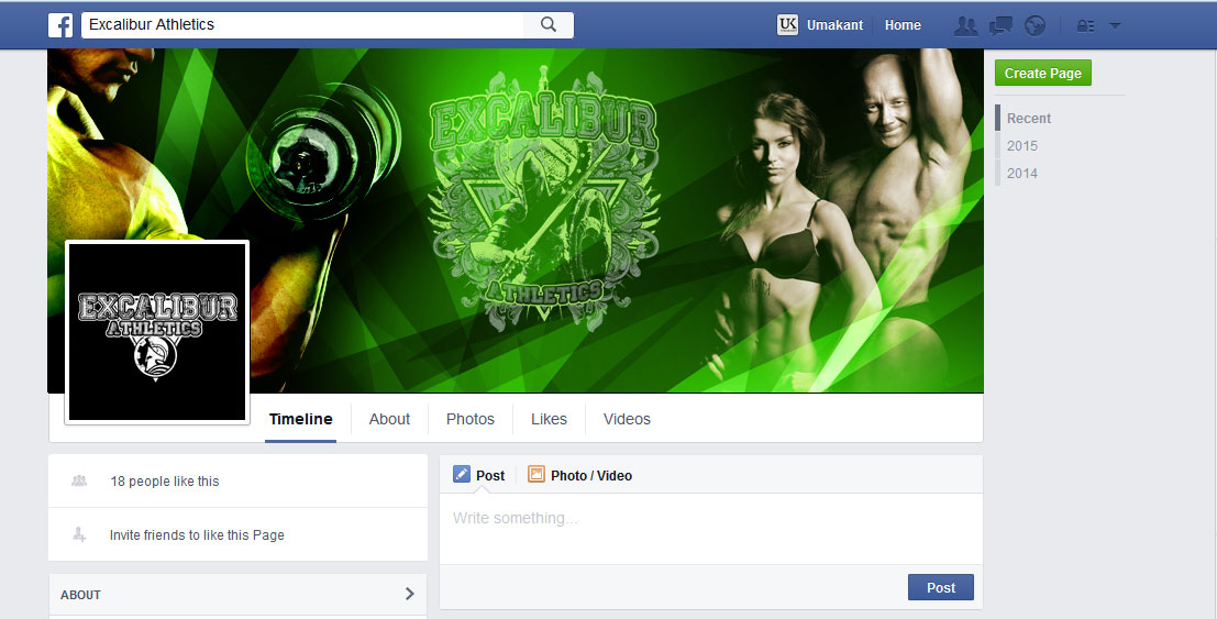 Facebook Design by uk for Excalibur Athletics | Design #6161362