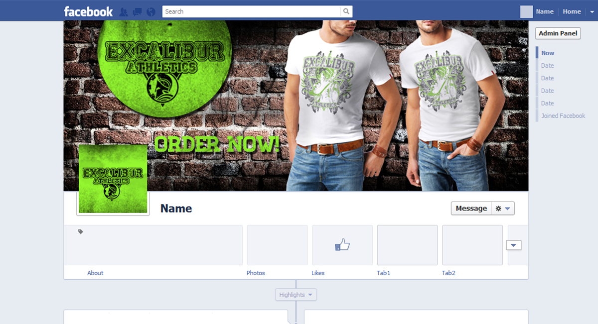 Facebook Design by Claireative for Excalibur Athletics | Design #6084619