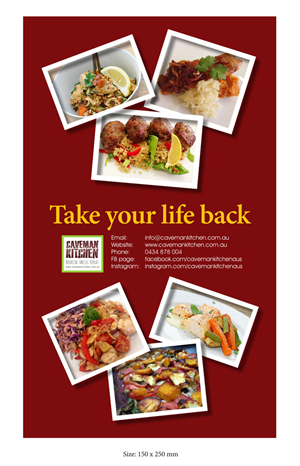 Flyer Design by Agnes Beltran Batallones for Caveman Kitchen Pty Ltd | Design: #6120346