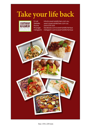 Flyer Design by Agnes Beltran Batallones for Caveman Kitchen Pty Ltd | Design: #6120348