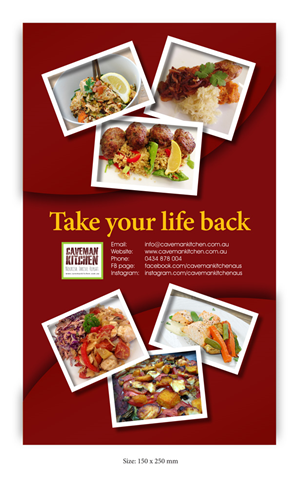 Flyer Design by Agnes Beltran Batallones for Caveman Kitchen Pty Ltd | Design: #6120353