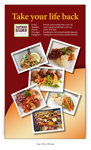 Flyer Design by Agnes Beltran Batallones for Caveman Kitchen Pty Ltd | Design: #6140891