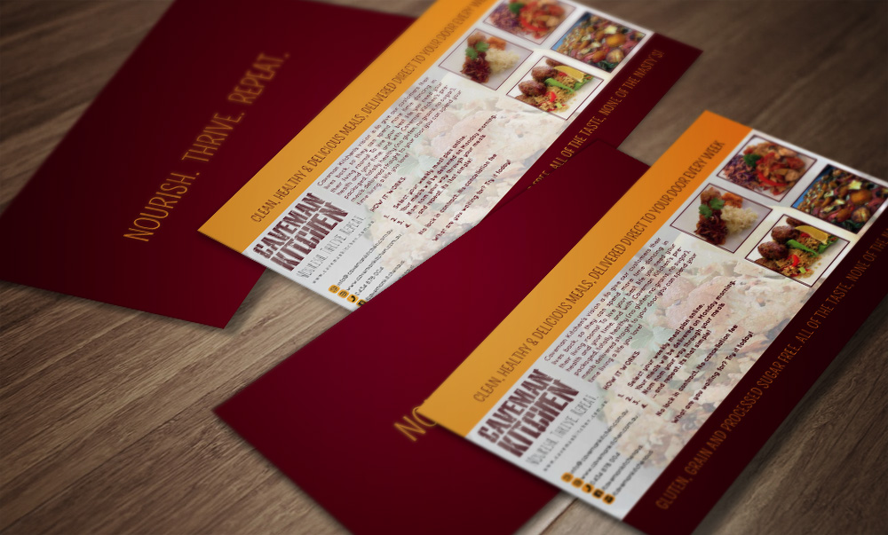 Flyer Design by Jo Hooper for Caveman Kitchen Pty Ltd | Design #6162425