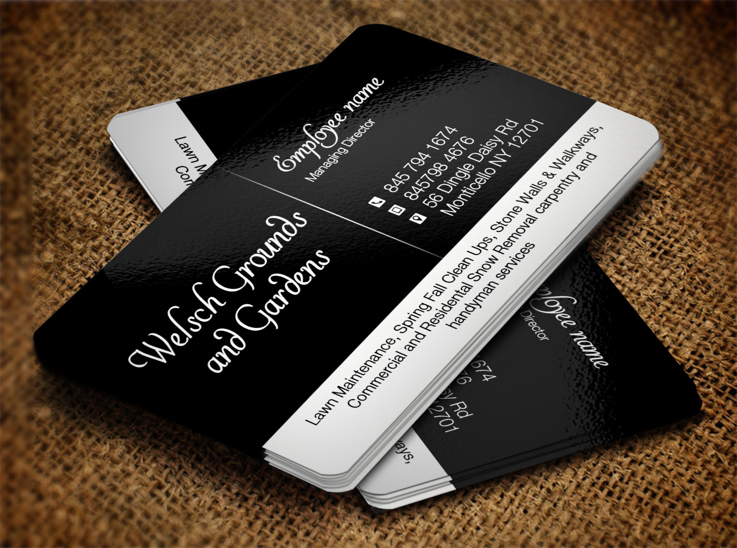 Business Card Design by Lanka Ama for Welsch Grounds and Gardens | Design #6093951