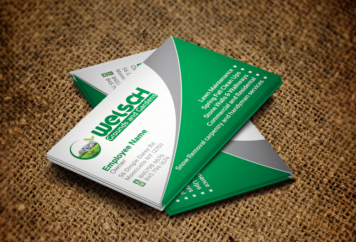 Business Card Design by Lanka Ama for Welsch Grounds and Gardens | Design #6093982