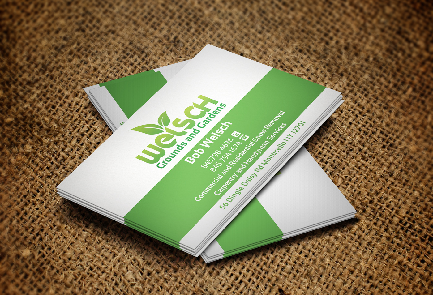 Business Card Design by Lanka Ama for Welsch Grounds and Gardens | Design #6101285