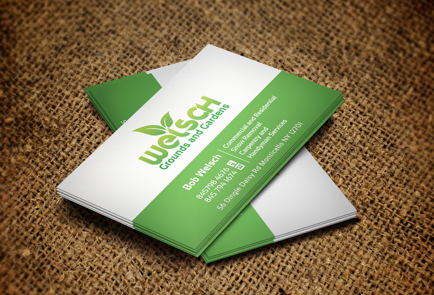 Business Card Design by Lanka Ama for Welsch Grounds and Gardens | Design #6101288