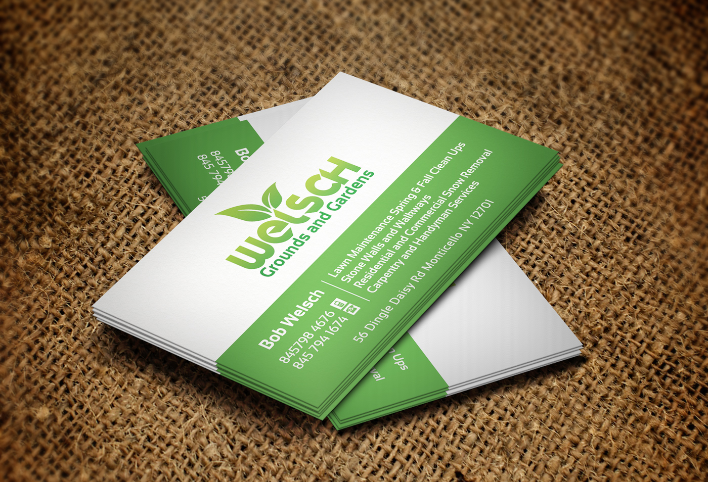 Business Card Design by Lanka Ama for Welsch Grounds and Gardens | Design #6108898