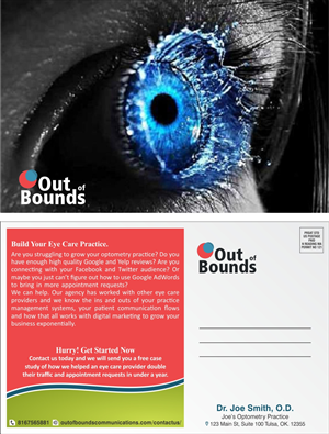 Postcard Design by GraphicsHub for Out of Bounds Communications | Design #6099813