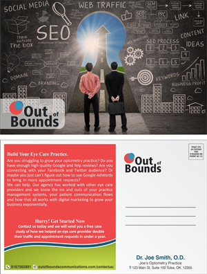 Postcard Design by GraphicsHub for Out of Bounds Communications | Design: #6099825