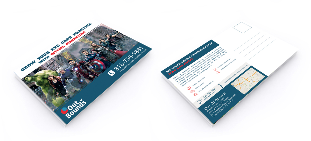 Postkarten-Design von Shigh5 für Out of Bounds Communications | Design #6116019