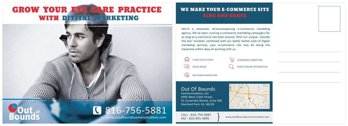 Postcard Design by Shigh5 for Out of Bounds Communications | Design #6120992