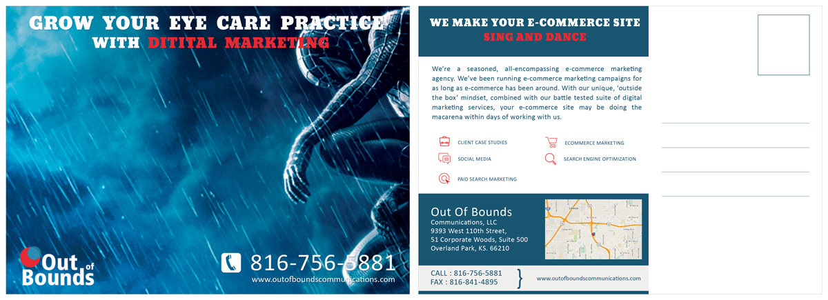 Postcard Design by Shigh5 for Out of Bounds Communications | Design #6121326