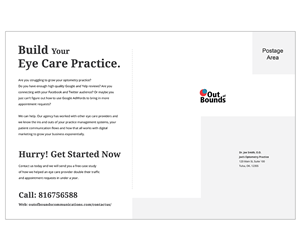 Lead Generation Postcard Design for Digital Agency Targeting Eye Care Practices | Postcard Design by sonia silva