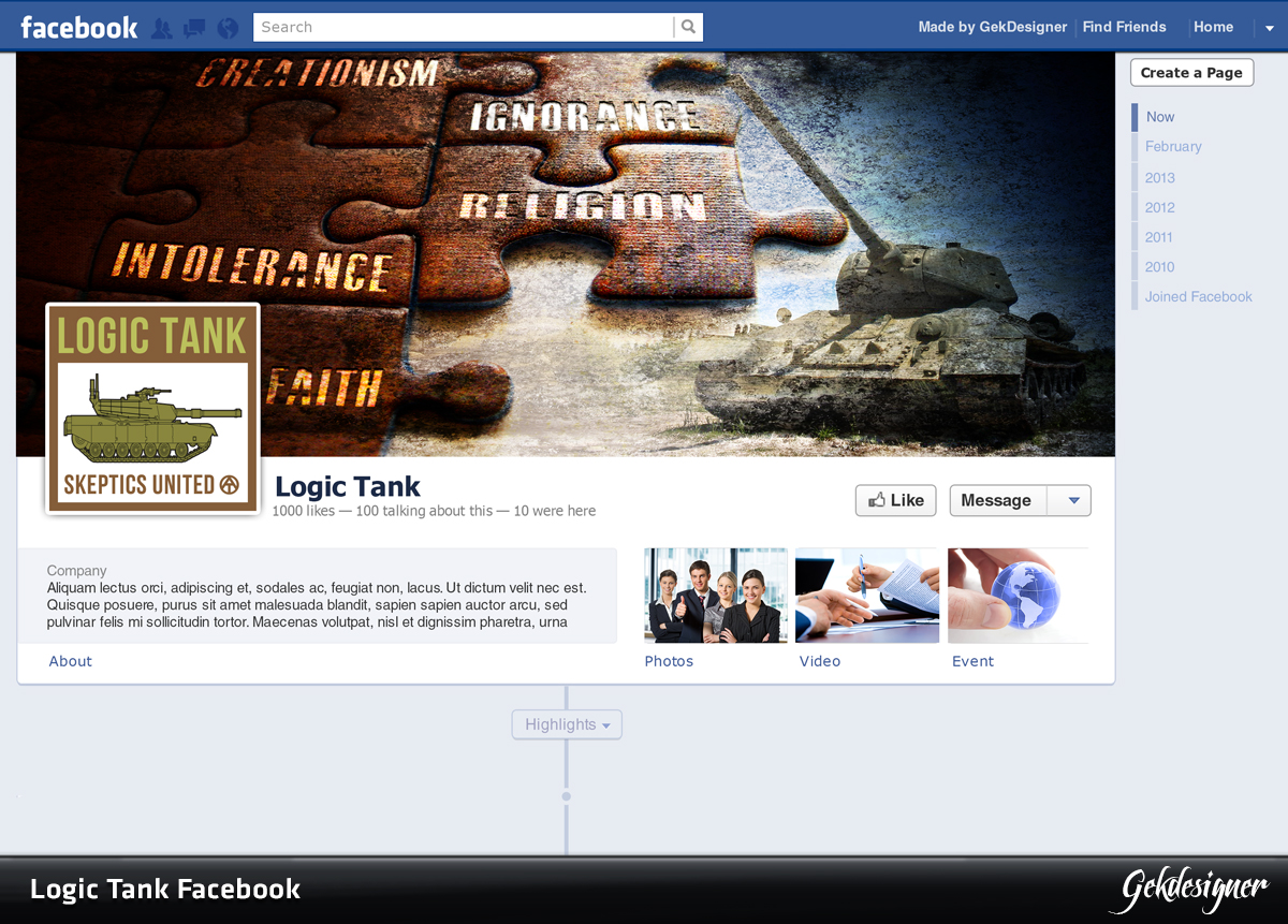Design Facebook par gekgrfx pour ce projet | Design #1639260