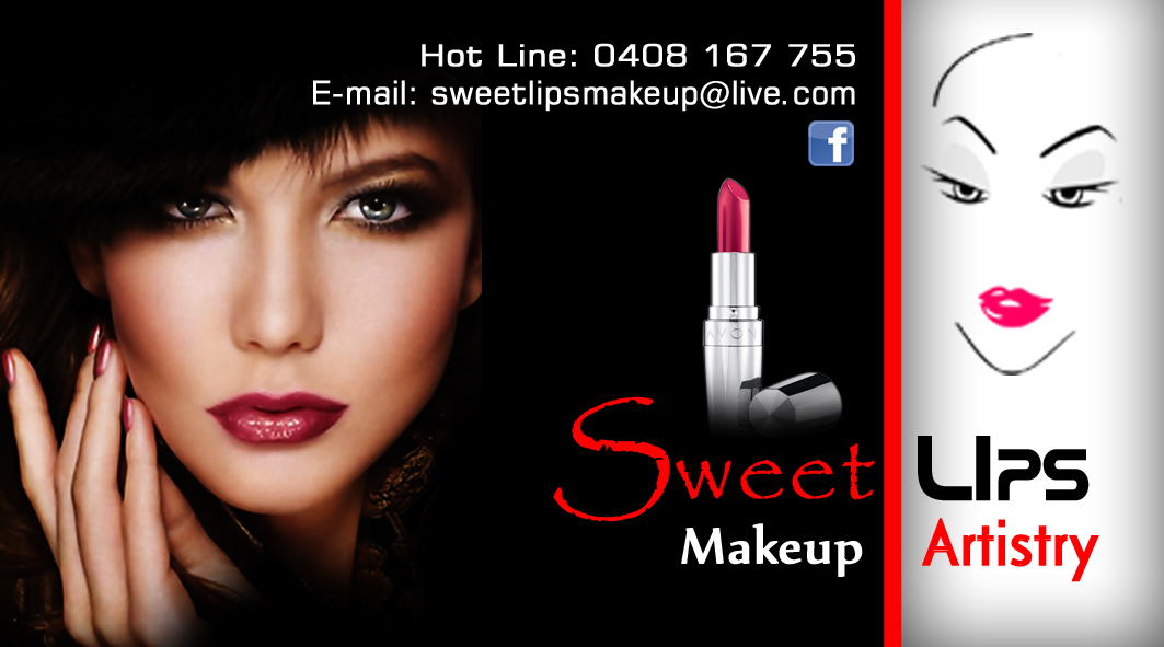Diseño de Tarjeta de Presentación por nishani para SweetLips Makeup Artistry | Diseño #1653440