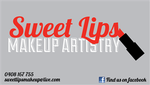 Design de Carte de Visite par AnnaMcC pour SweetLips Makeup Artistry | Design : #1644823