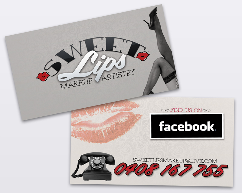 Business Card Design by GottaGlam for SweetLips Makeup Artistry | Design #1644997